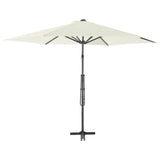 Vidaxl parasol with steel pole 300 cm sand-colored
