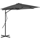 Vidaxl -parasol med stålstang 300 cm Antracitt