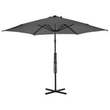 Vidaxl -parasol med stålstang 300 cm Antracitt