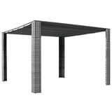 Vidaxl Arbor med tak 300x300x200 cm poly rattan grå och antracit
