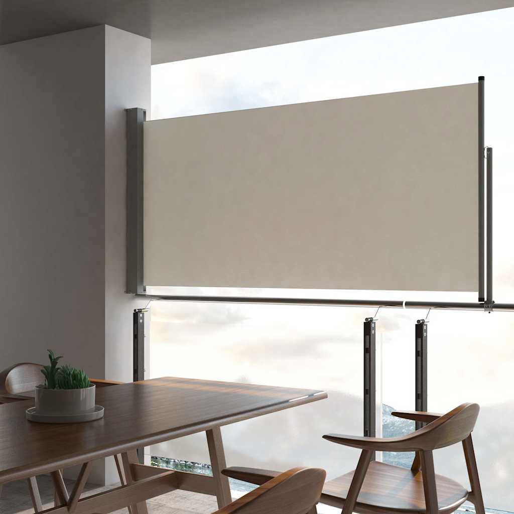 VidaXL Garden screen Extendable 120x300 cm cream -colored