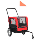 VidaXL Pet Carrier and Jogging Buggy 2-in-1 Red and Black