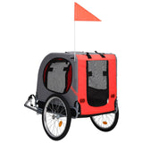 Vidaxl Dog Bike Trailer rot und schwarz