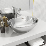 Vidaxl washbasin 40x33x13.5 cm ceramic silver-colored
