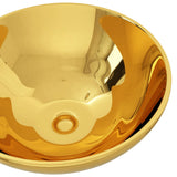 VidaXL Washbasin 32.5x14 cm Ceramic gold colored