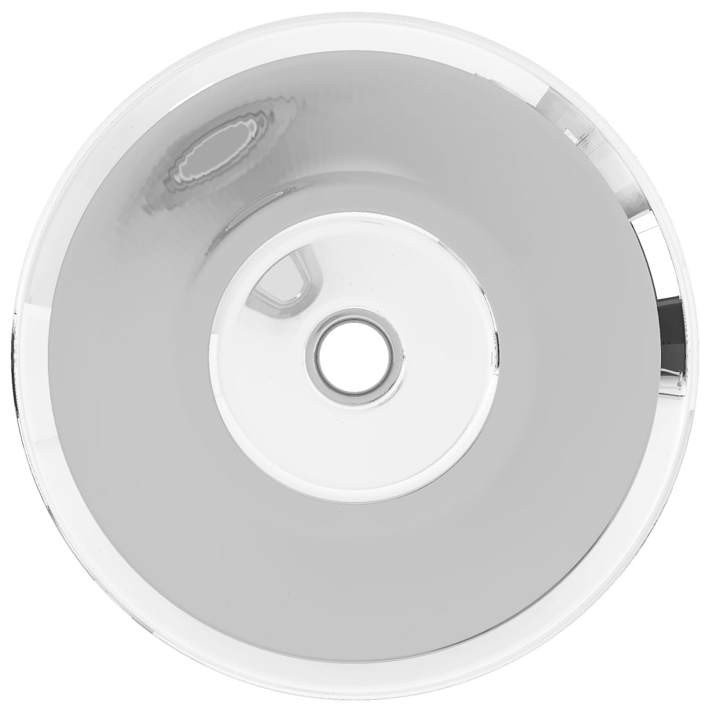 Vidaxl Washbasin 42x14 cm keramisk sølvfarget