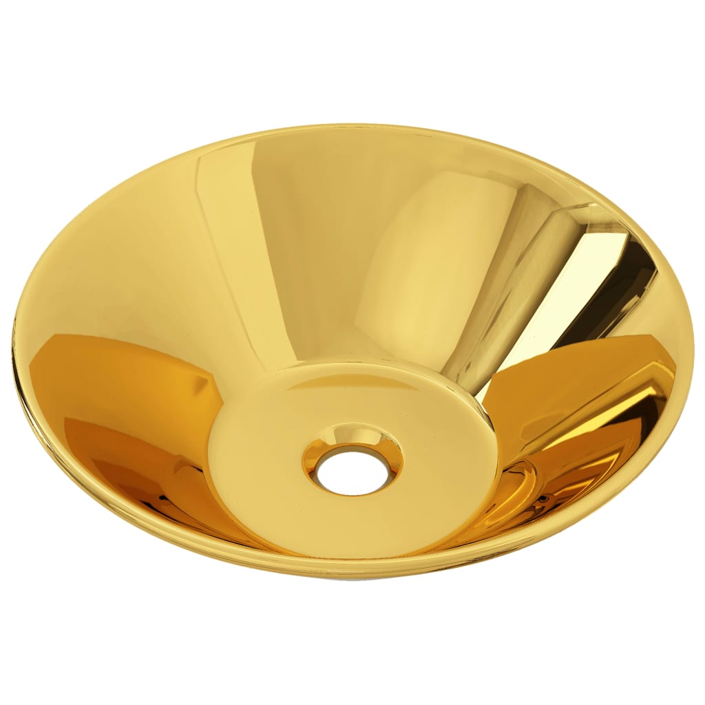 Vidaxl Washbeer 42x14 cm Keramik Gold gefärbt