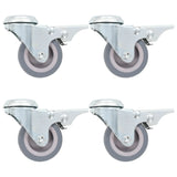 Vidaxl swivel wheels with bolt holes and double brakes 4 st 50 mm