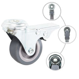 Vidaxl swivel wheels with bolt holes and double brakes 4 st 50 mm