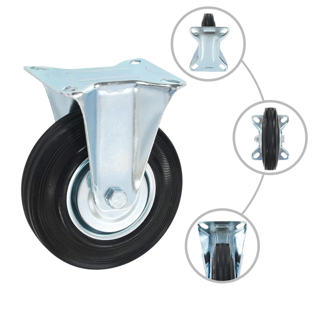 Vidaxl pevná kola 4 st 125 mm
