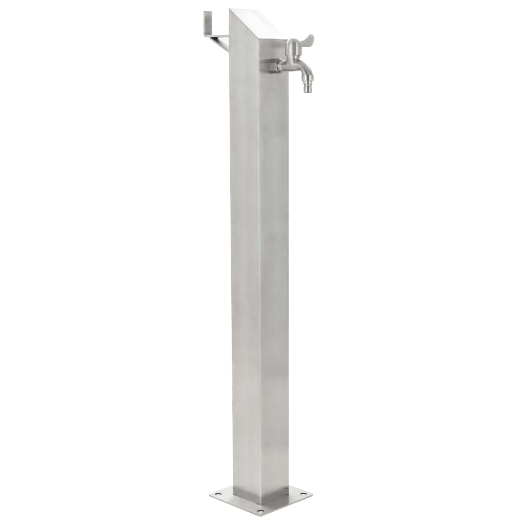 Vidaxl Garden Water Column Square 95 cm rustfrit stål