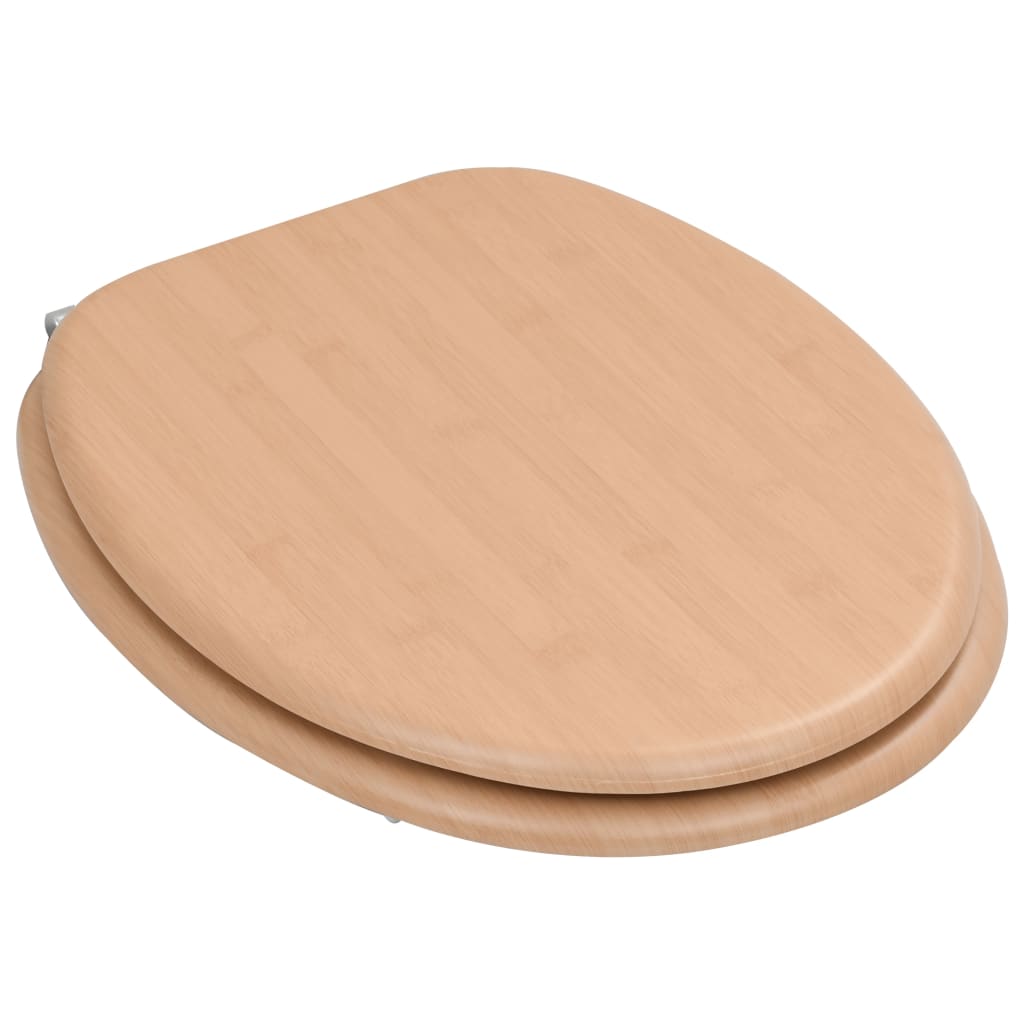 Toaletní sedadlo Vidaxl s víkem bambusové mdf