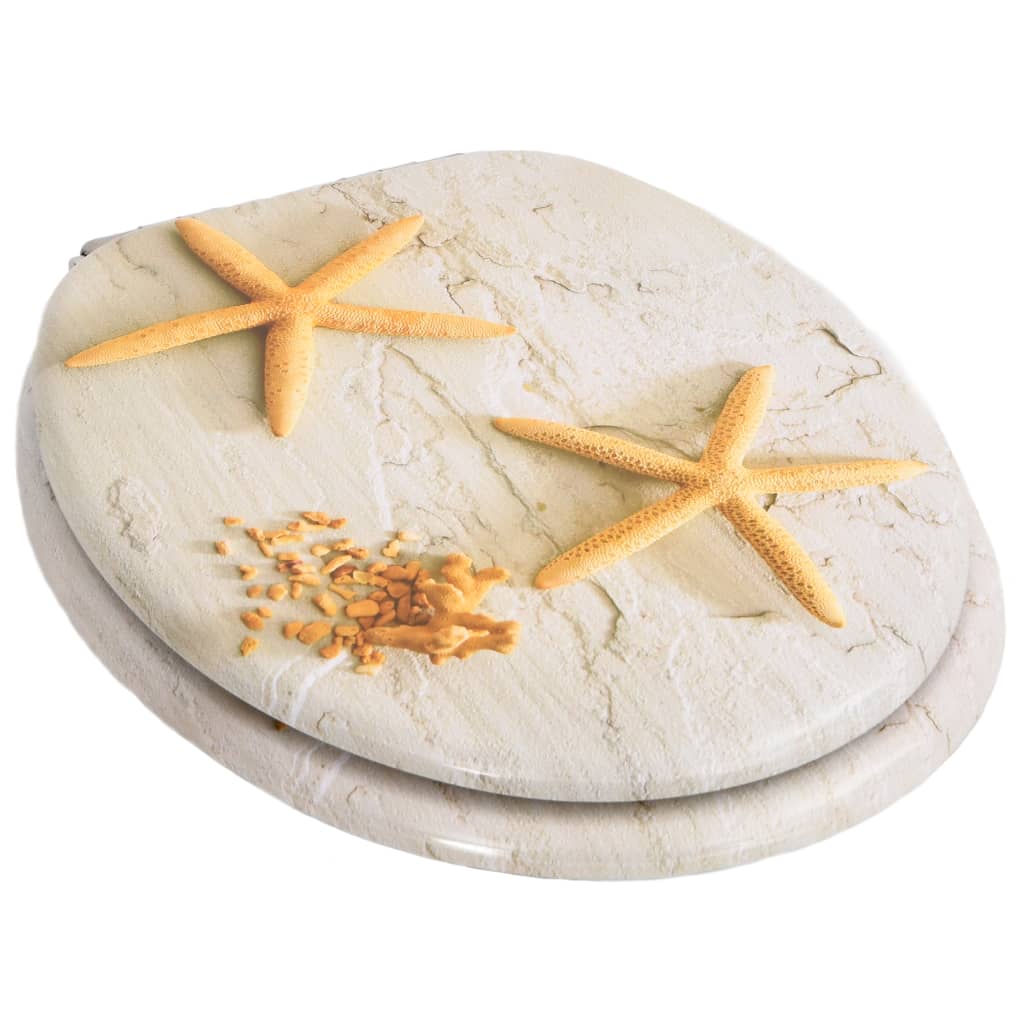 Vidaxl toilet seat with soft-close lid Zeester MDF