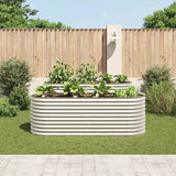 Vidaxl Raised Planter 240x80x81 cm Galvanized Steel Silver