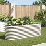 Vidaxl Raised Planter 240x80x81 cm Galvanized Steel Silver