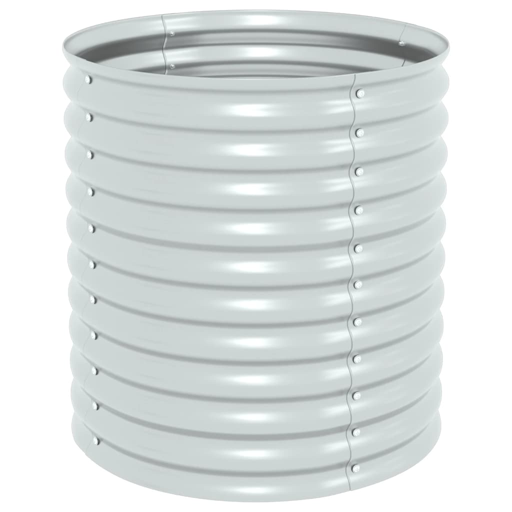 Vidaxl Planter huet 80x80x81 cm galvaniséiert Stol Sëlwer