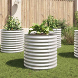 Vidaxl Planter huet 80x80x81 cm galvaniséiert Stol Sëlwer