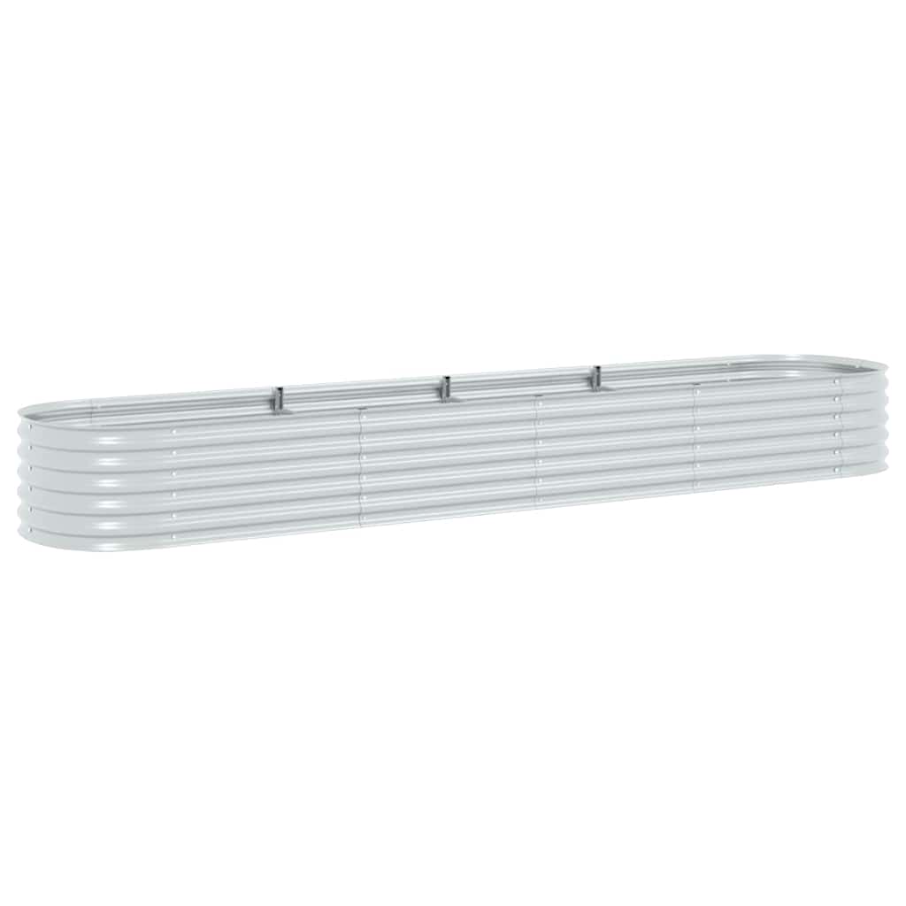 VidaXL Planter Insert 400x80x44 cm Galvanized Steel Silver