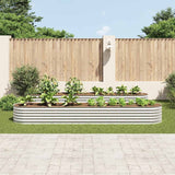 VidaXL Planter Insert 400x80x44 cm Galvanized Steel Silver