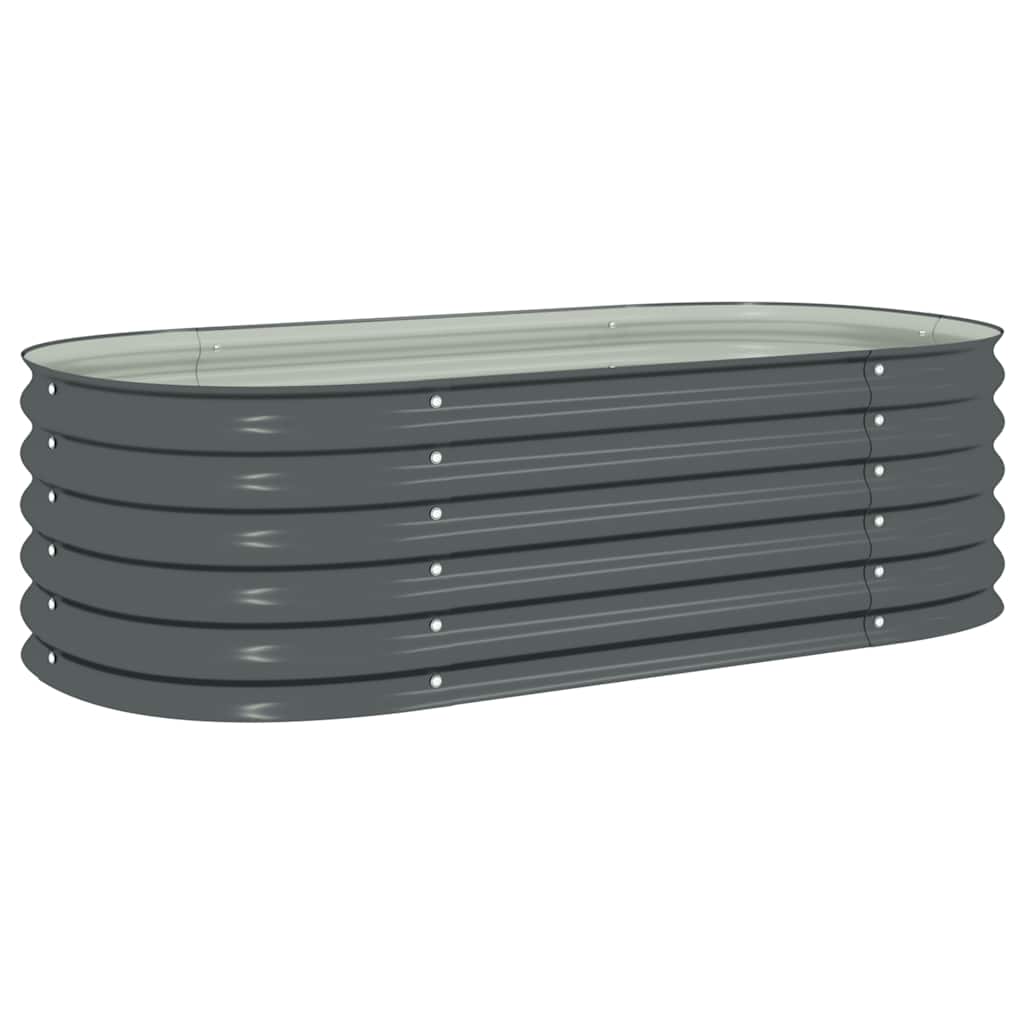 Vidaxl Planter raised 160x80x44 cm galvanized steel gray