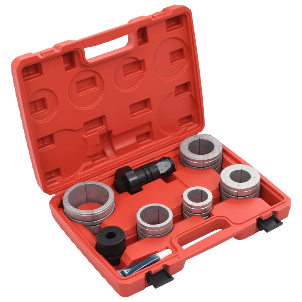 Vidaxl 8-delna povečanje cevi set ogljikovega jekla in aluminija