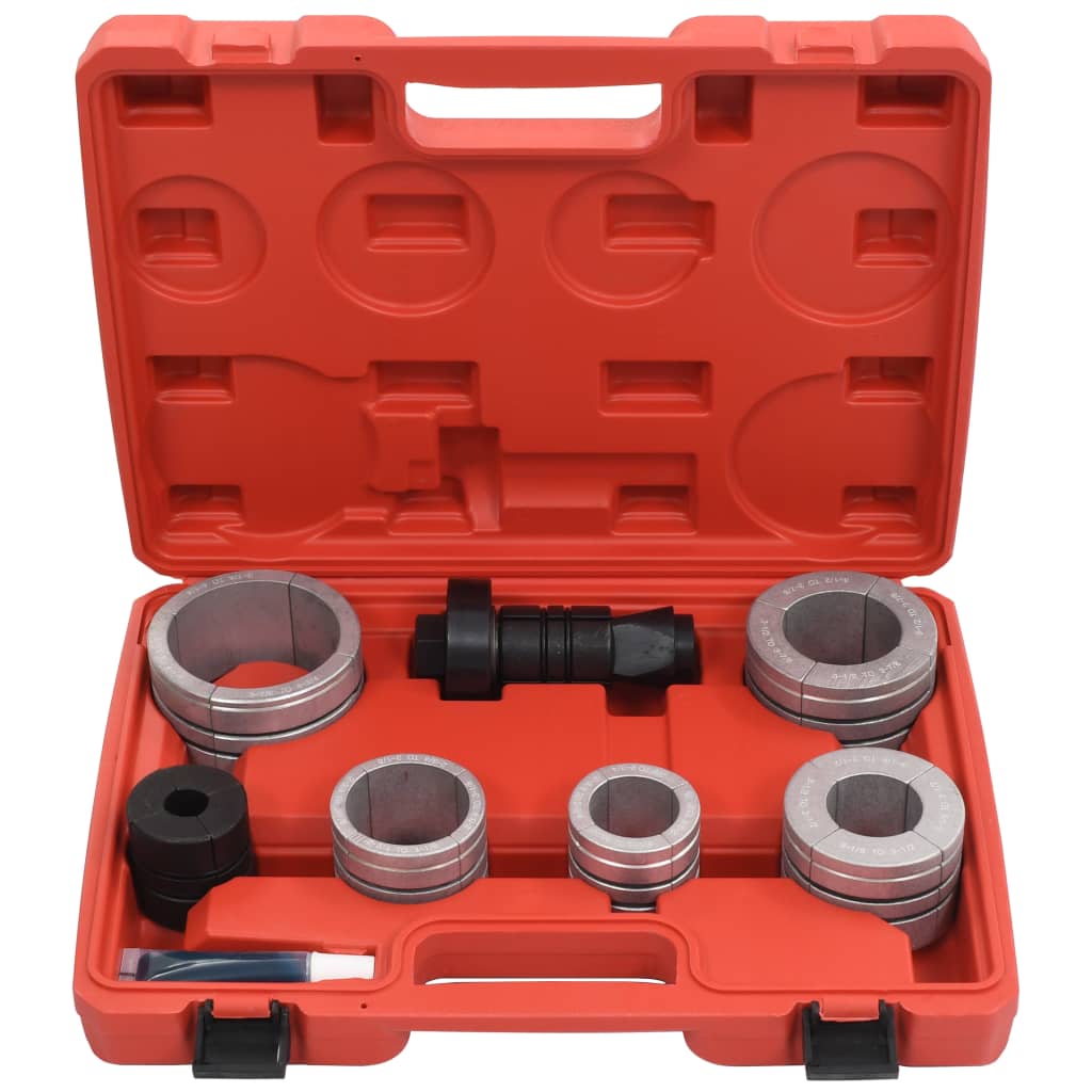Vidaxl 8-delna povečanje cevi set ogljikovega jekla in aluminija