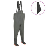 Vidaxl waadbroek s boty velikosti 44 zelená