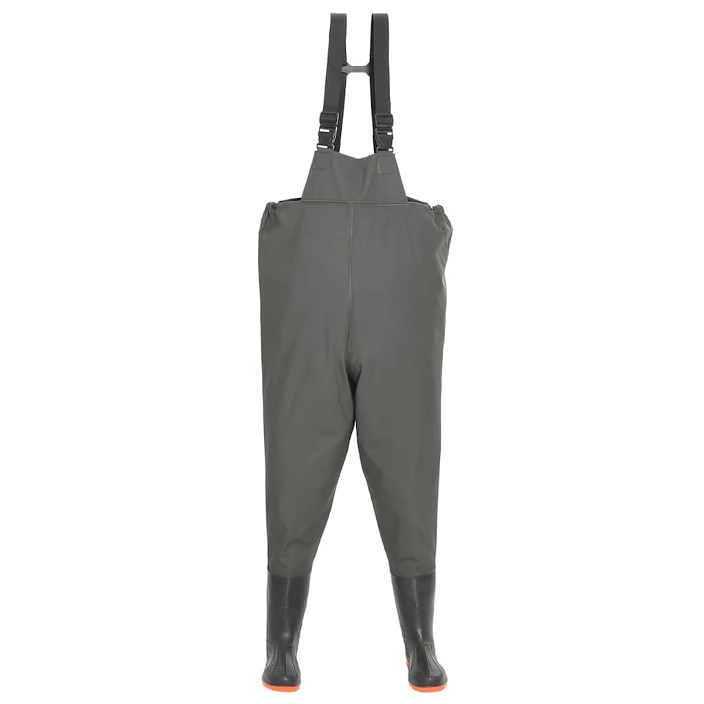 Vidaxl waadbroek s boty velikosti 44 zelená