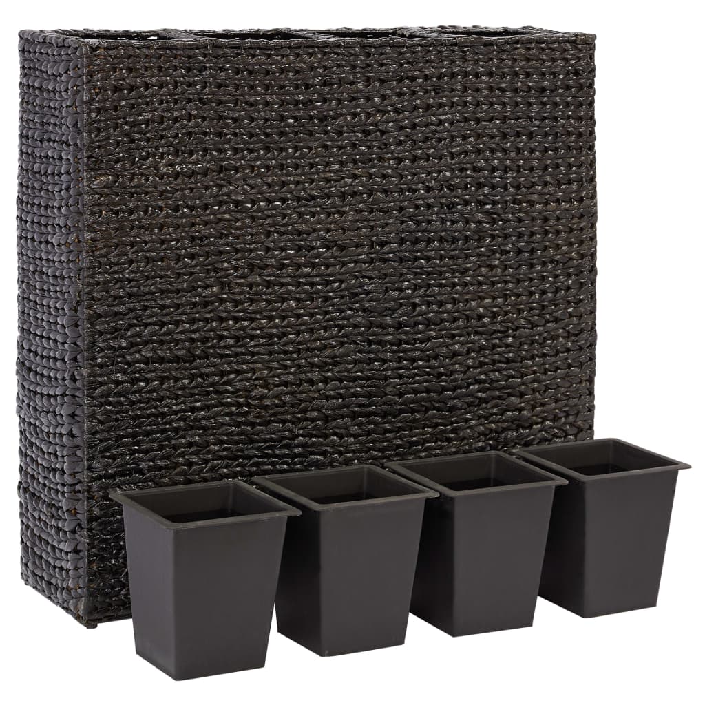 Vidaxl planter hævet med 4 gryder vandhyacinth sort