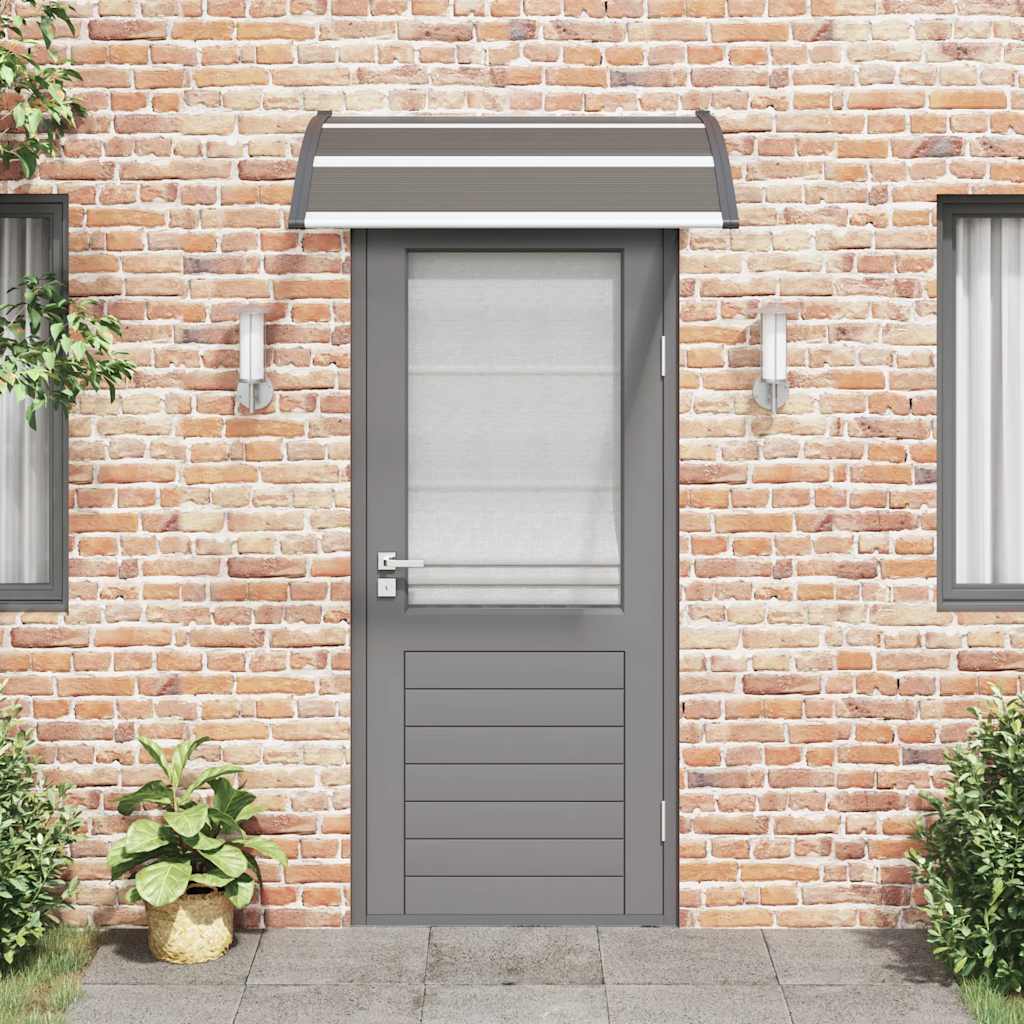 Vidaxl Door Canopy 120x100 cm pc sort sort