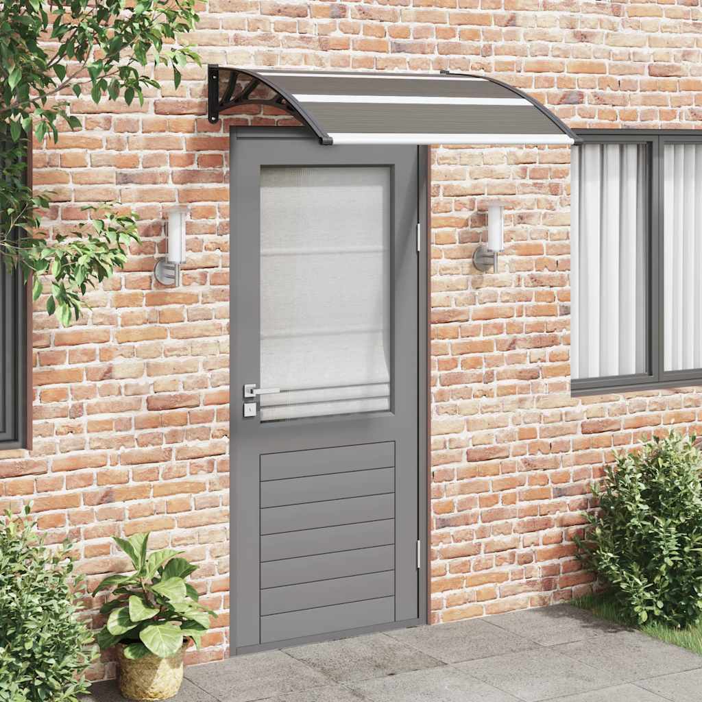 Vidaxl Door Canopy 120x100 cm pc sort sort