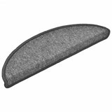 Vidaxl stair mats 15 st 56x17x3 cm dark gray hemisphere