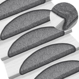 Vidaxl stair mats 15 st 56x17x3 cm dark gray hemisphere