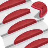 Vidaxl 15 ST PEDAL MATS 56X17X3 CM BORDEAUX RED