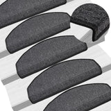 Vidaxl stair mats 15 st 65x24x4 cm anthracite hemisphere large