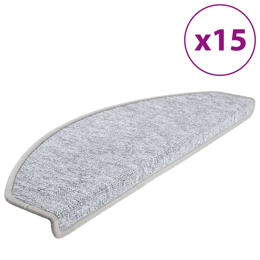 Vidaxl 15 Stuses 65x24x4 cm světle šedá