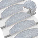 Vidaxl 15 Stuses 65x24x4 cm světle šedá