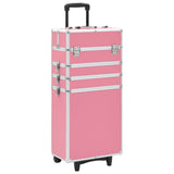 Vidaxl makeup trolley aluminum pink