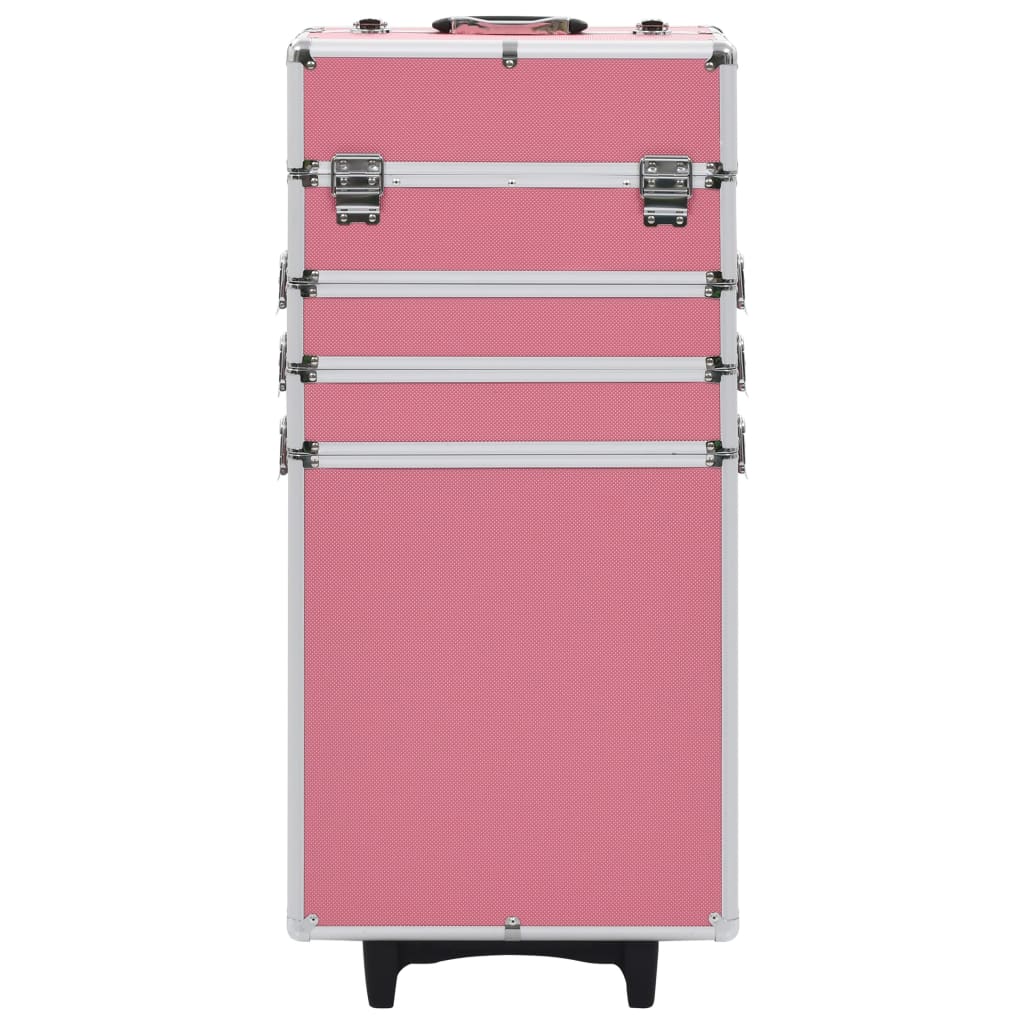 Vidaxl makeup trolley aluminum pink