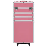 Vidaxl makeup trolley aluminum pink
