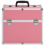 Vidaxl make -up kufr 38x23x34 cm hliníková růžová