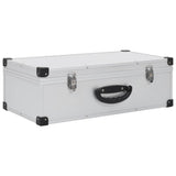 Vidaxl cd Koffer fir 80 CDen Aluminium Abs Sëlwer faarweg