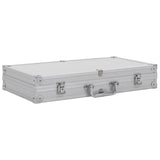 Vidaxl Wapenkoffer ABS de aluminio de color plateado