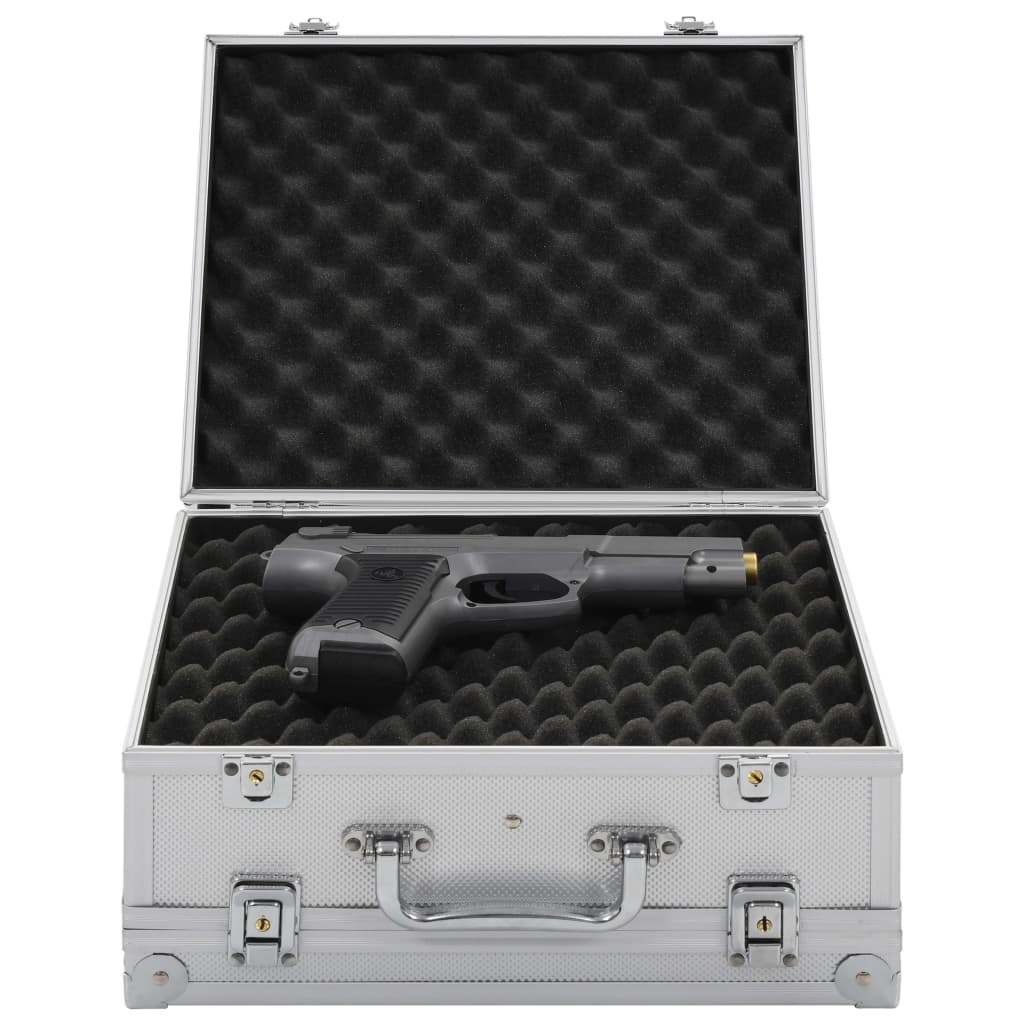 VIDAXL WAPENKOFFER ALUMINUM ABS Silberfarben