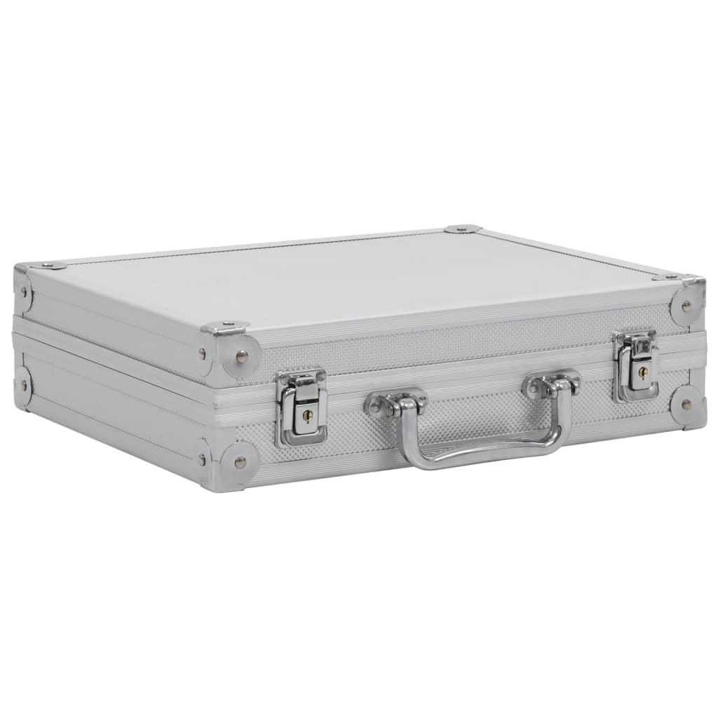 VIDAXL WAPENKOFFER ALUMINUM ABS Silberfarben