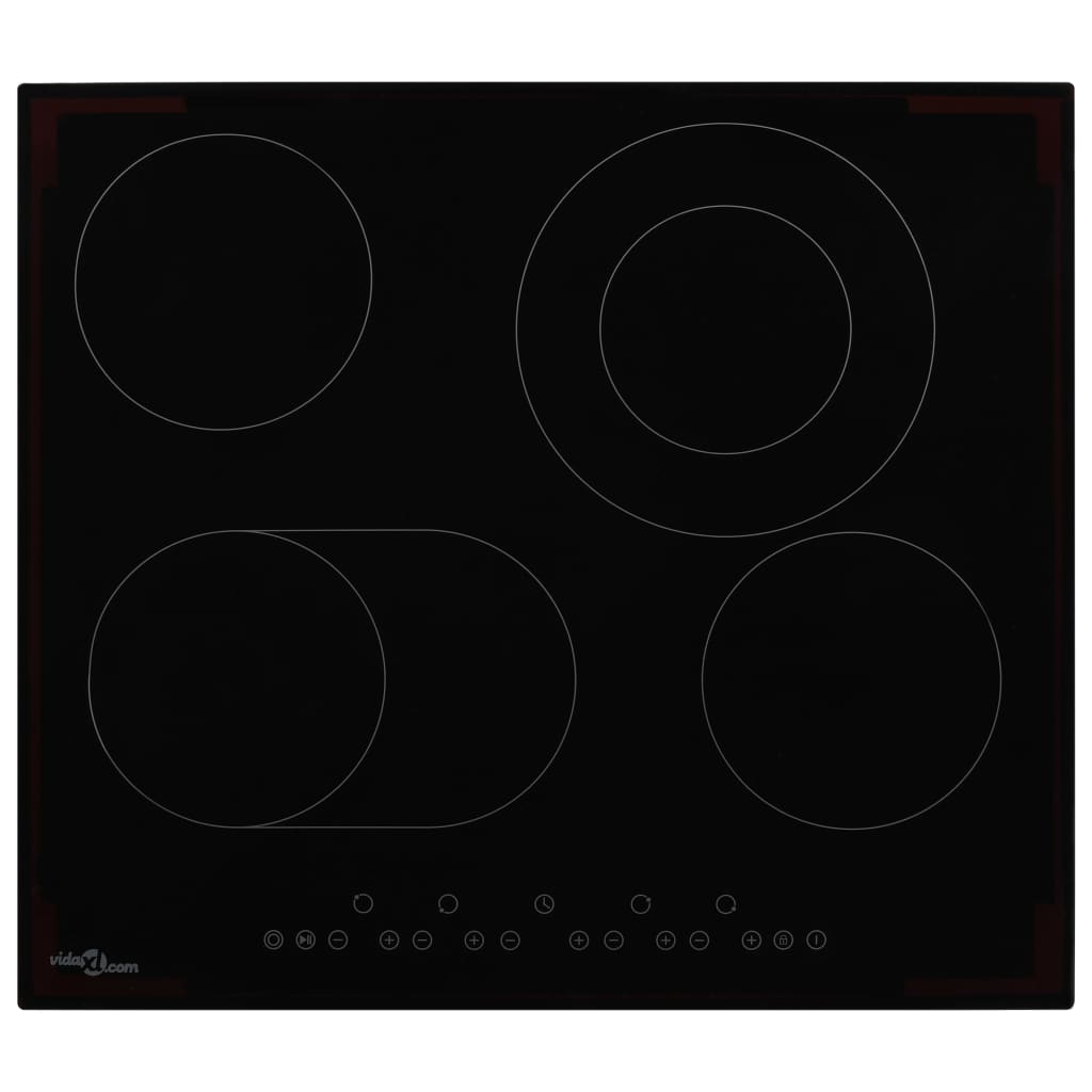 Vidaxl Ceramic hob with 4 cooking zones touch control 6600 W