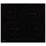 Vidaxl keramična kuhalnica s 4 conami za kuhanje na dotik 6600 W