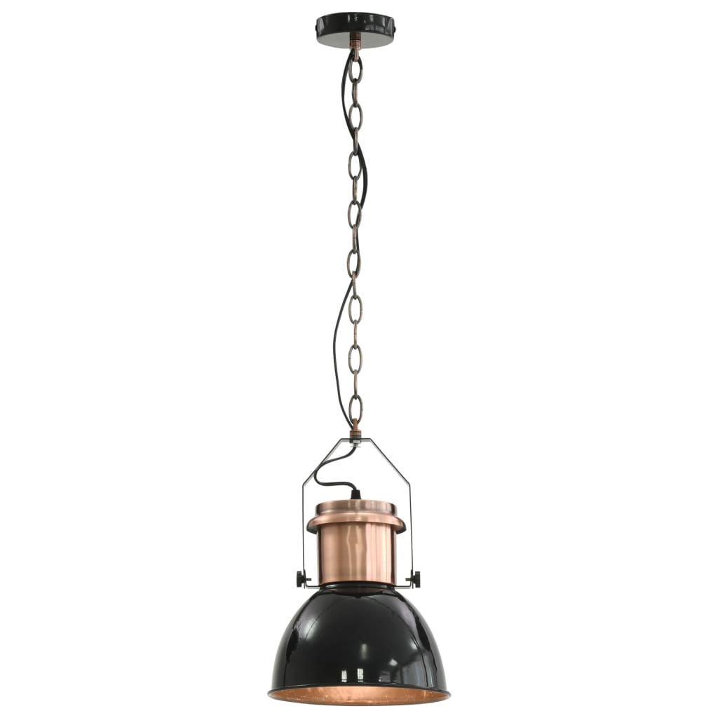 Lámparas de techo Vidaxl 2 st Round E27 Negro