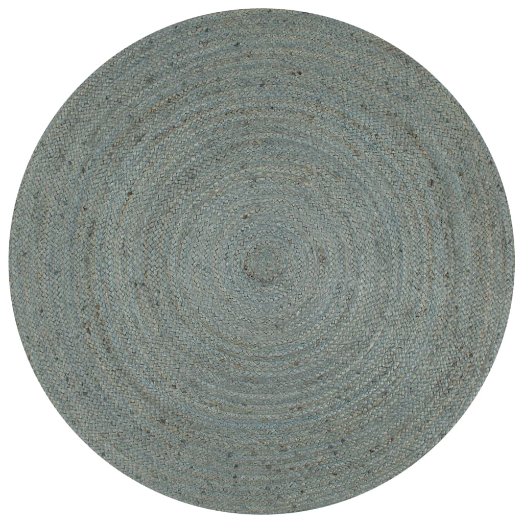 Vidaxl rug handmade around 150 cm jute olive green
