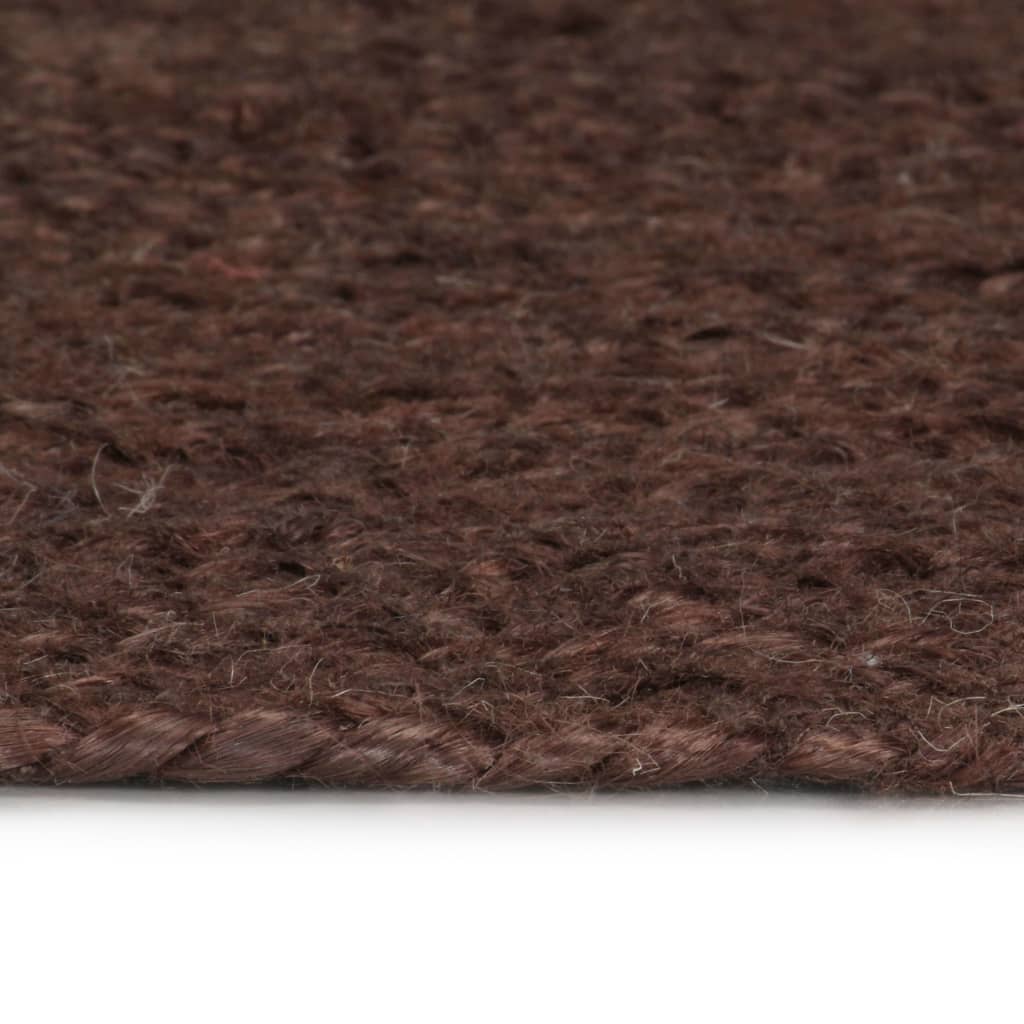 Vidaxl preproga ročno izdelana okoli 120 cm jute rjava